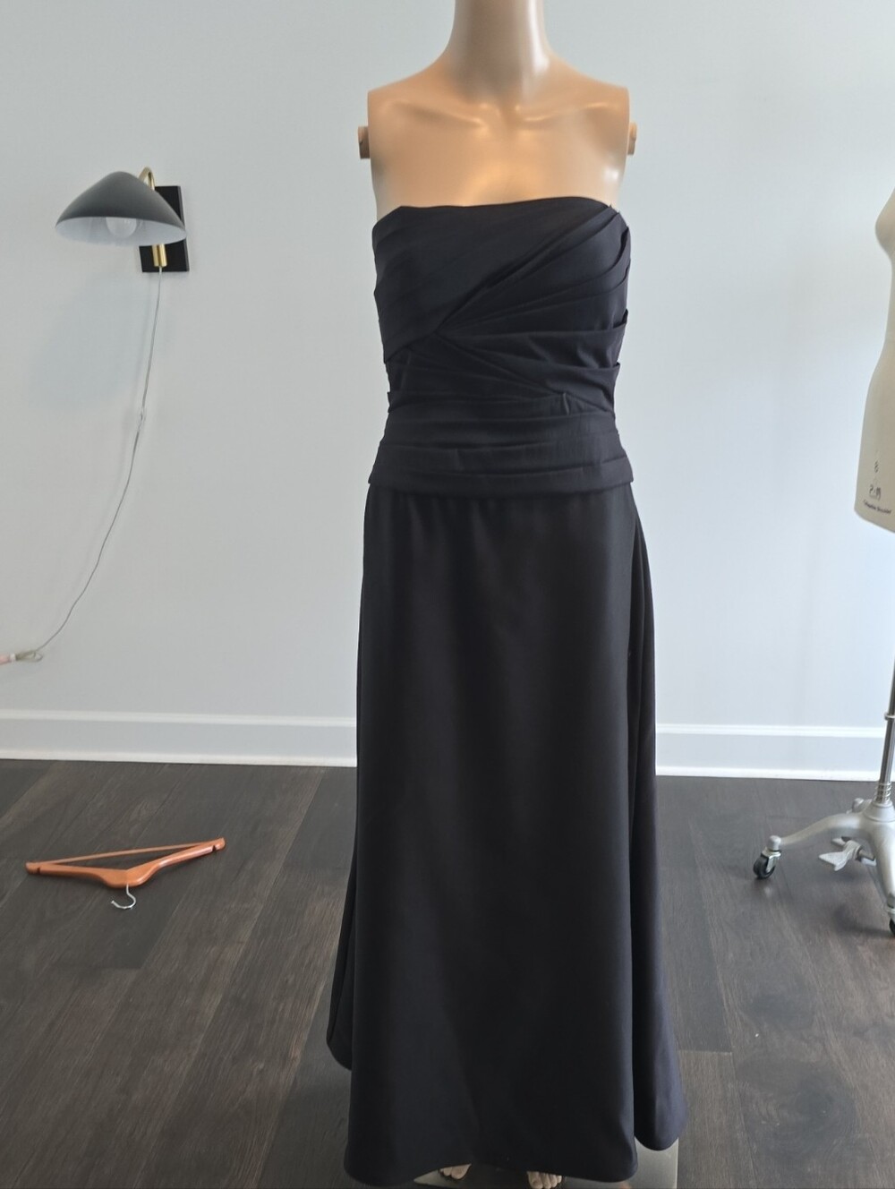 Tadashi Shoji Strapless Black Evening Dress
